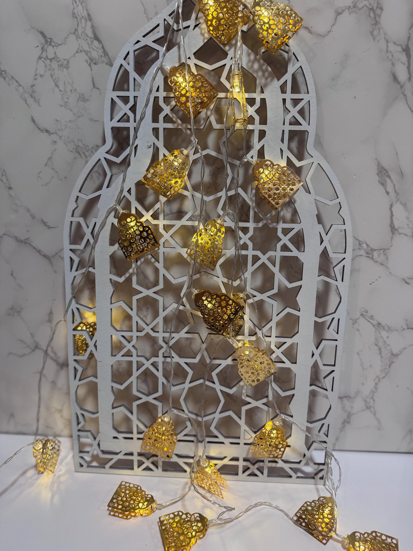 Ramadan Mosque string lights, 9 feet long. Batteries not included.