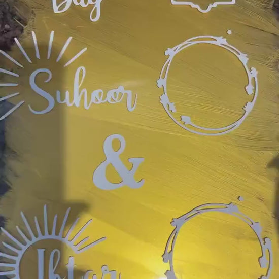 Acrylic Ramadan Time Tracker, Ramadan Calendar suhoor and iftar time