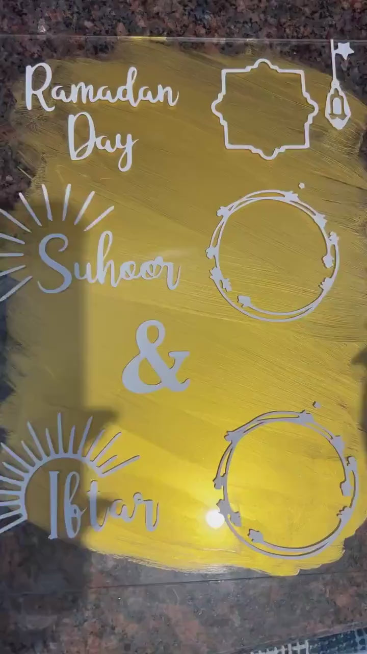 Acrylic Ramadan Time Tracker, Ramadan Calendar suhoor and iftar time