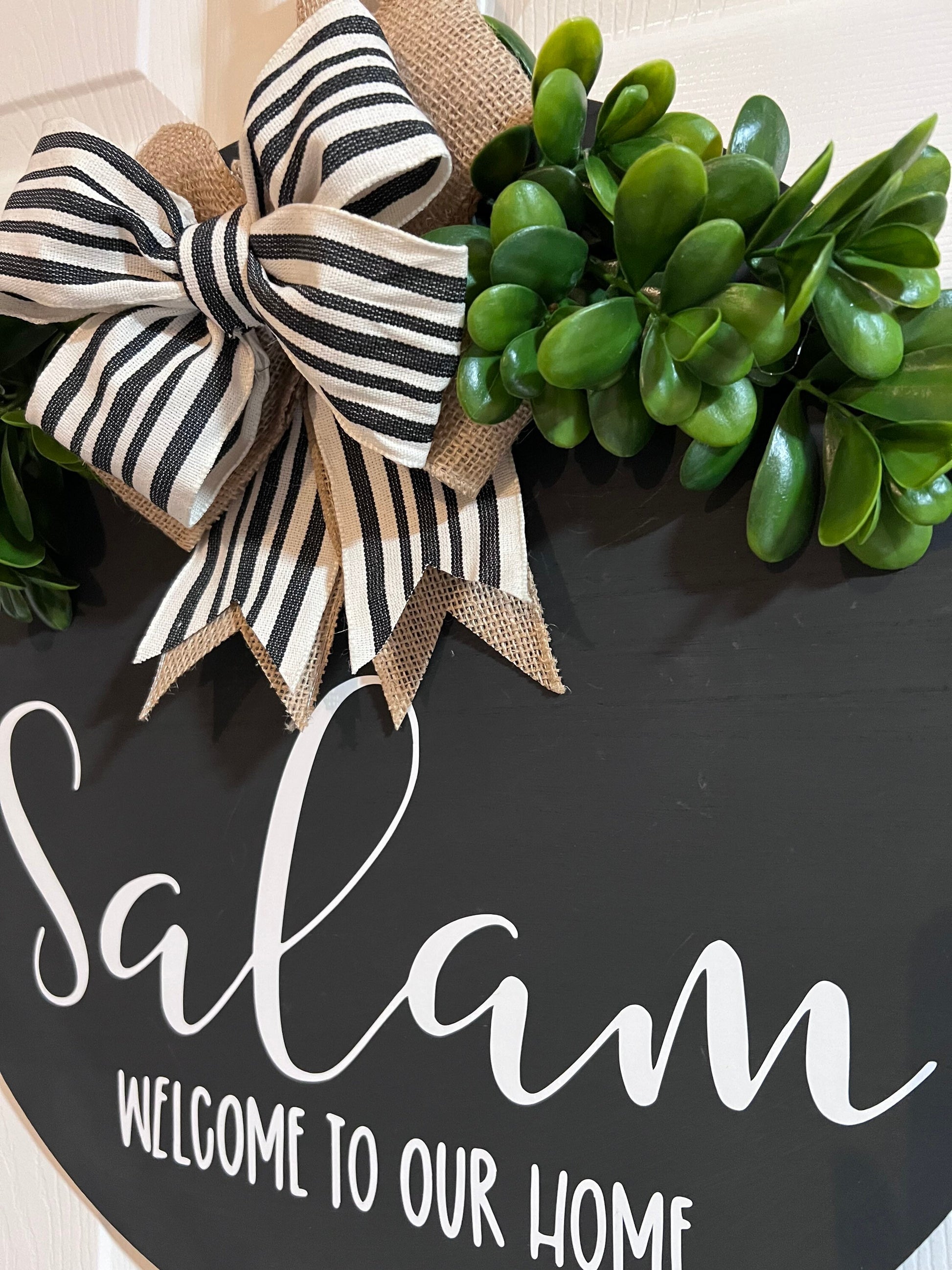 Salam welcome to our home wreath, assalamu aleikum, muslim housewarming, ramadan gift, eid gift