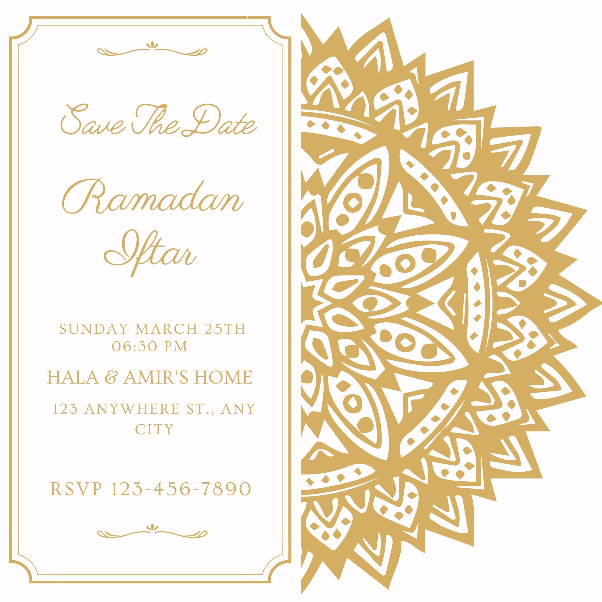 Ramadan Iftar Invitation- Digital template, instant download, editable Canva template, Ramadan iftar, Ramadan party, printable iftar invitation