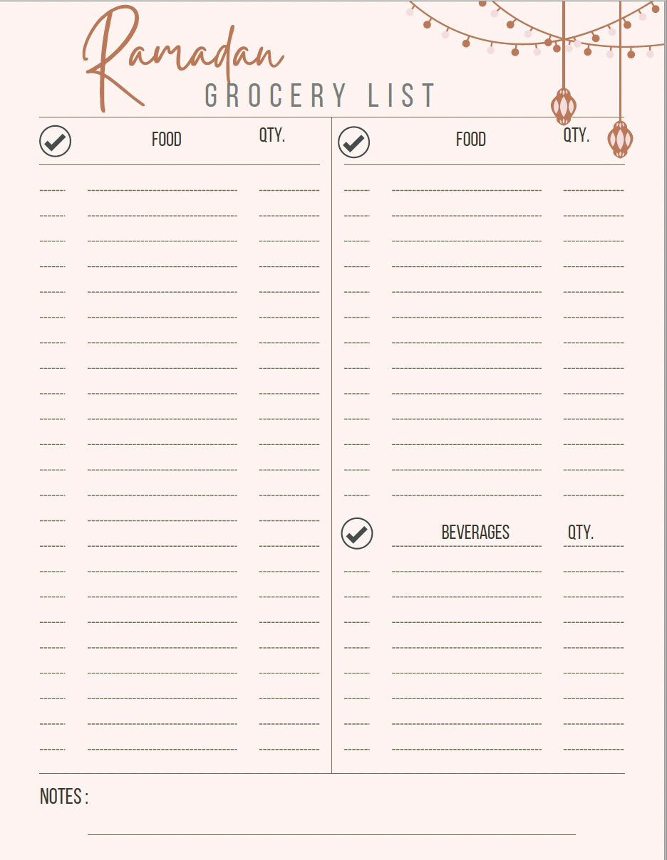 Ramadan Planner- Digital download