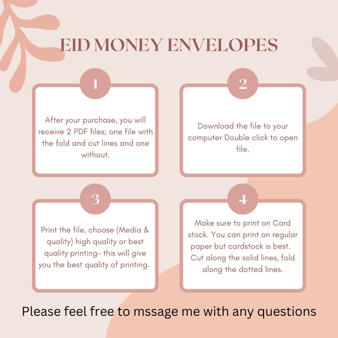 Printable EID money envelope- Arabesque. Eideya, Eid money envelope, Eidi, Eid gift, printable eid envelope