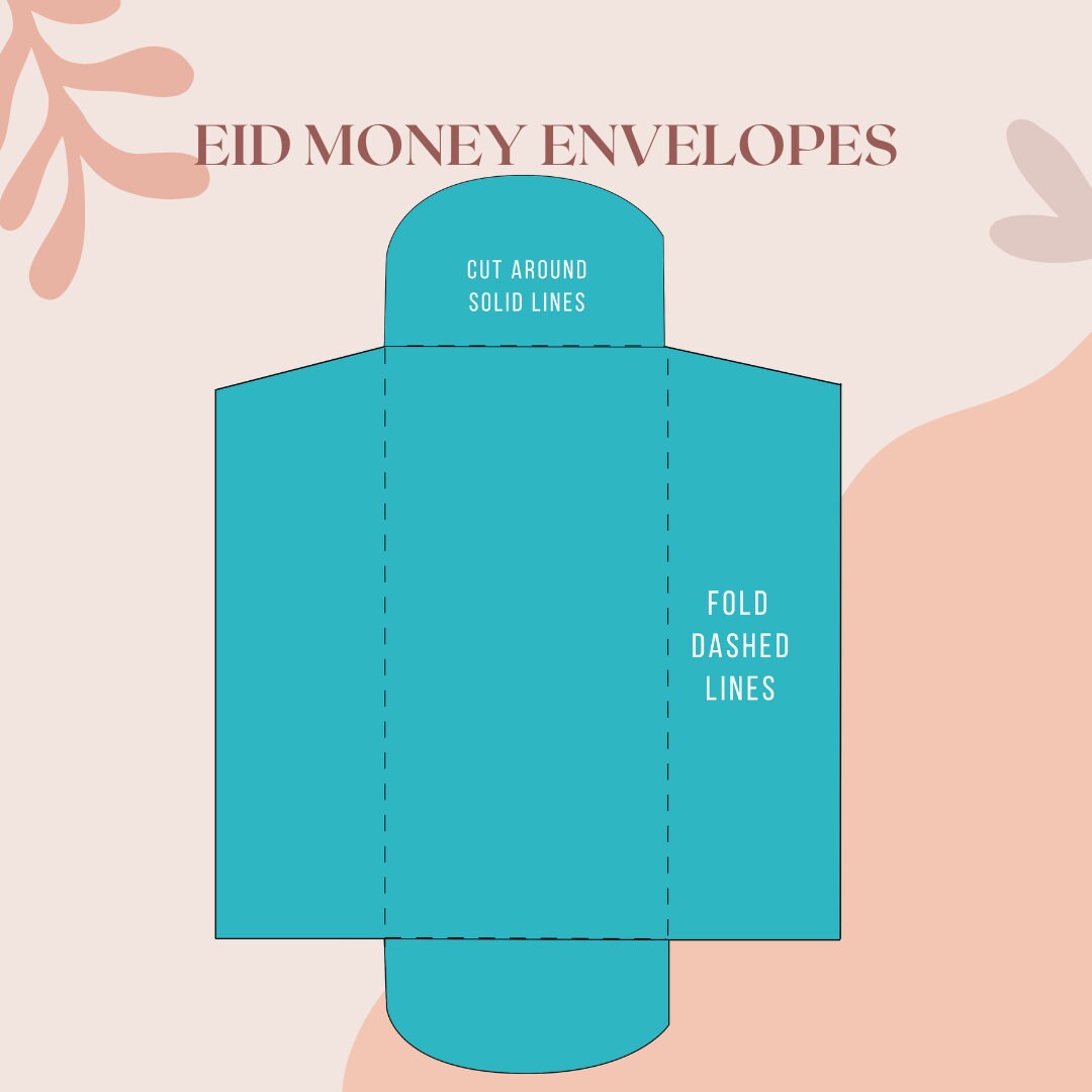 Printable EID money envelope- Arabesque. Eideya, Eid money envelope, Eidi, Eid gift, printable eid envelope