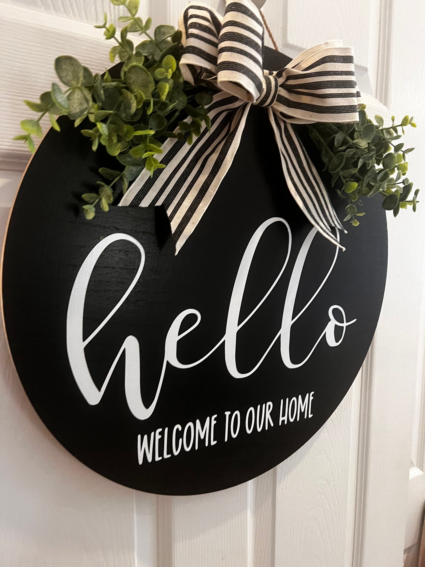 Hello, welcome to our home wreath, door hanger, door sign,