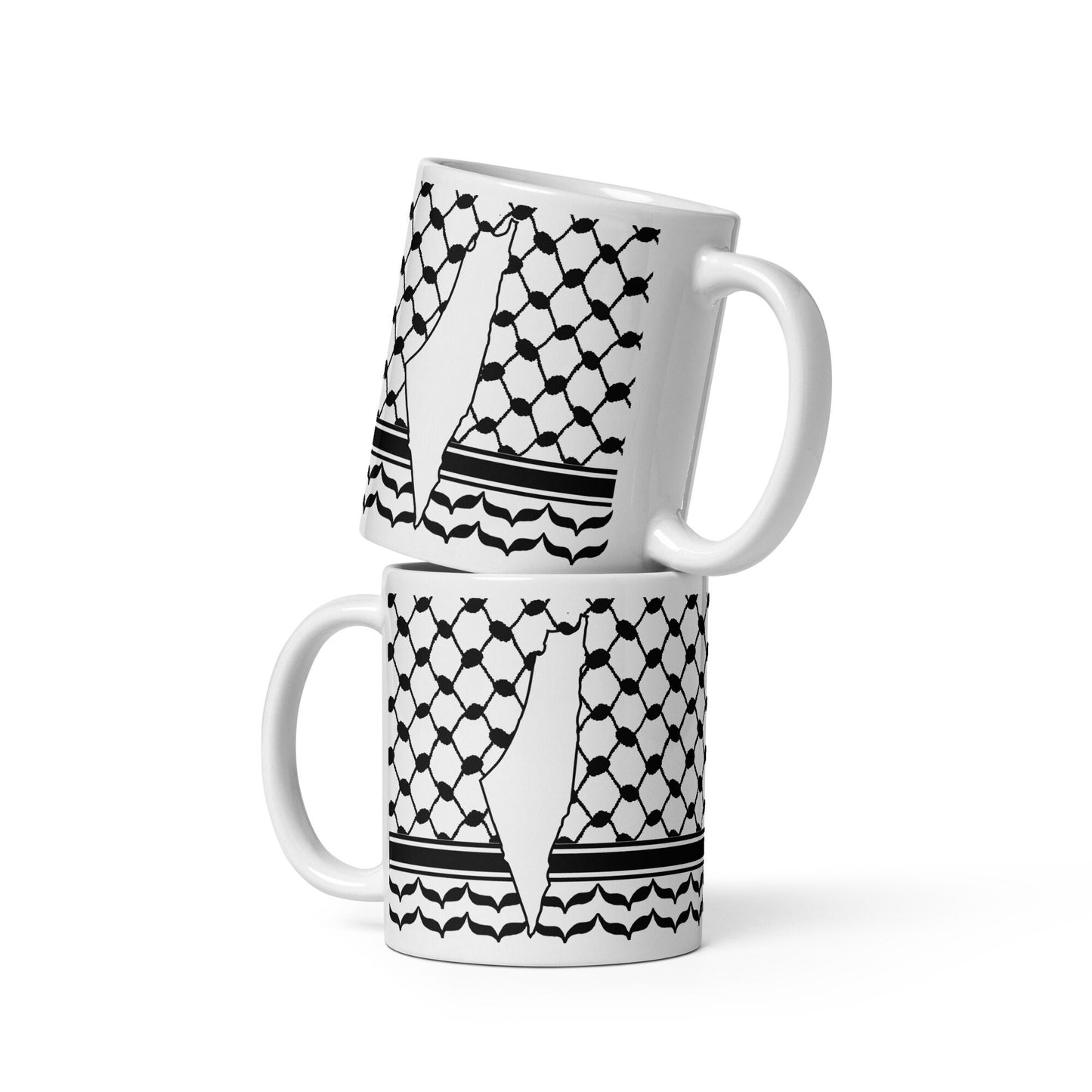 White glossy mug