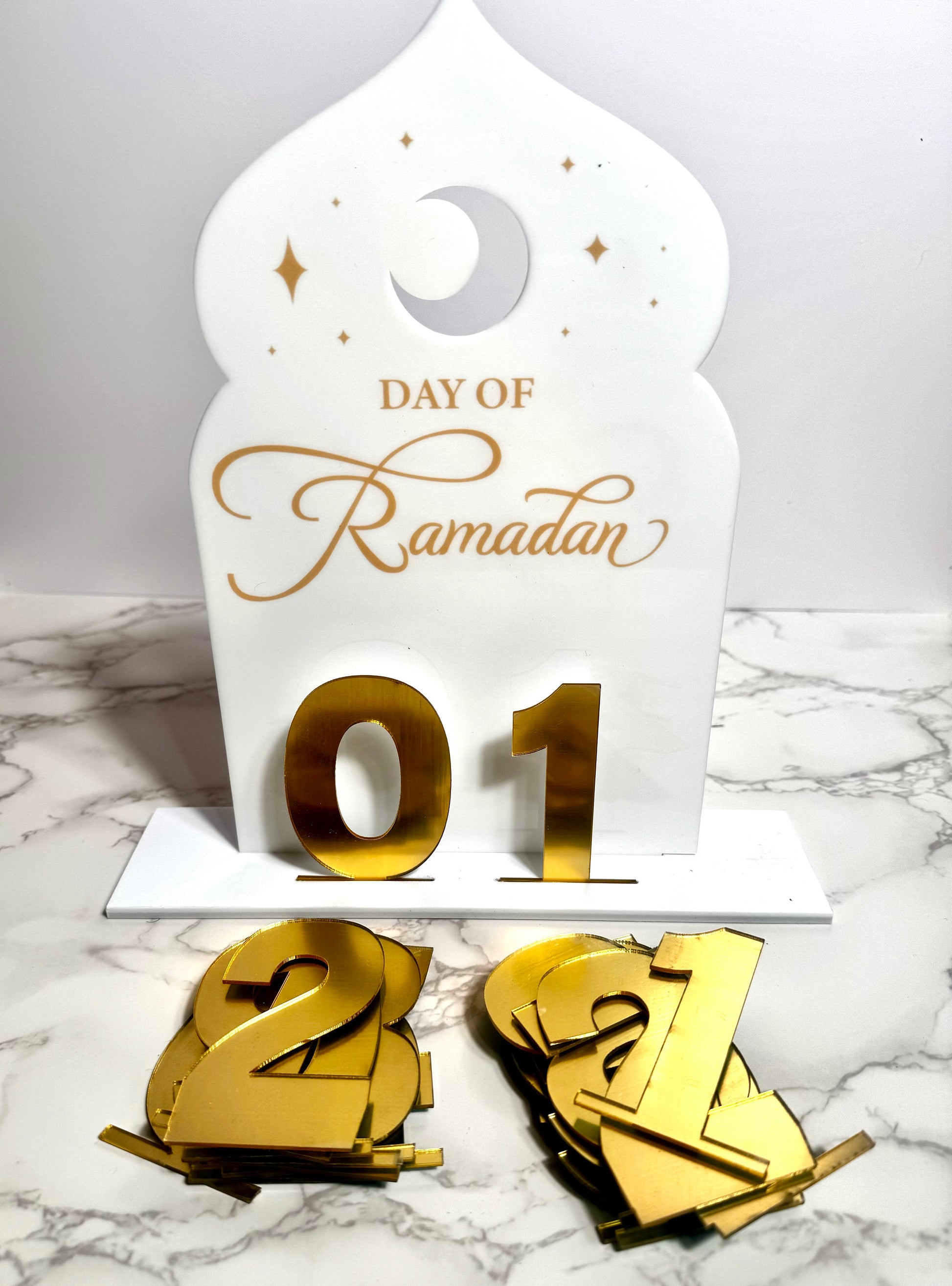 Reversible Acrylic Ramadan Day Tracker, Ramadan Calendar Days of Ramadan, countdown to Eid