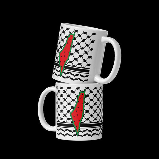 Palestinian Kuffeyah watermelon mug