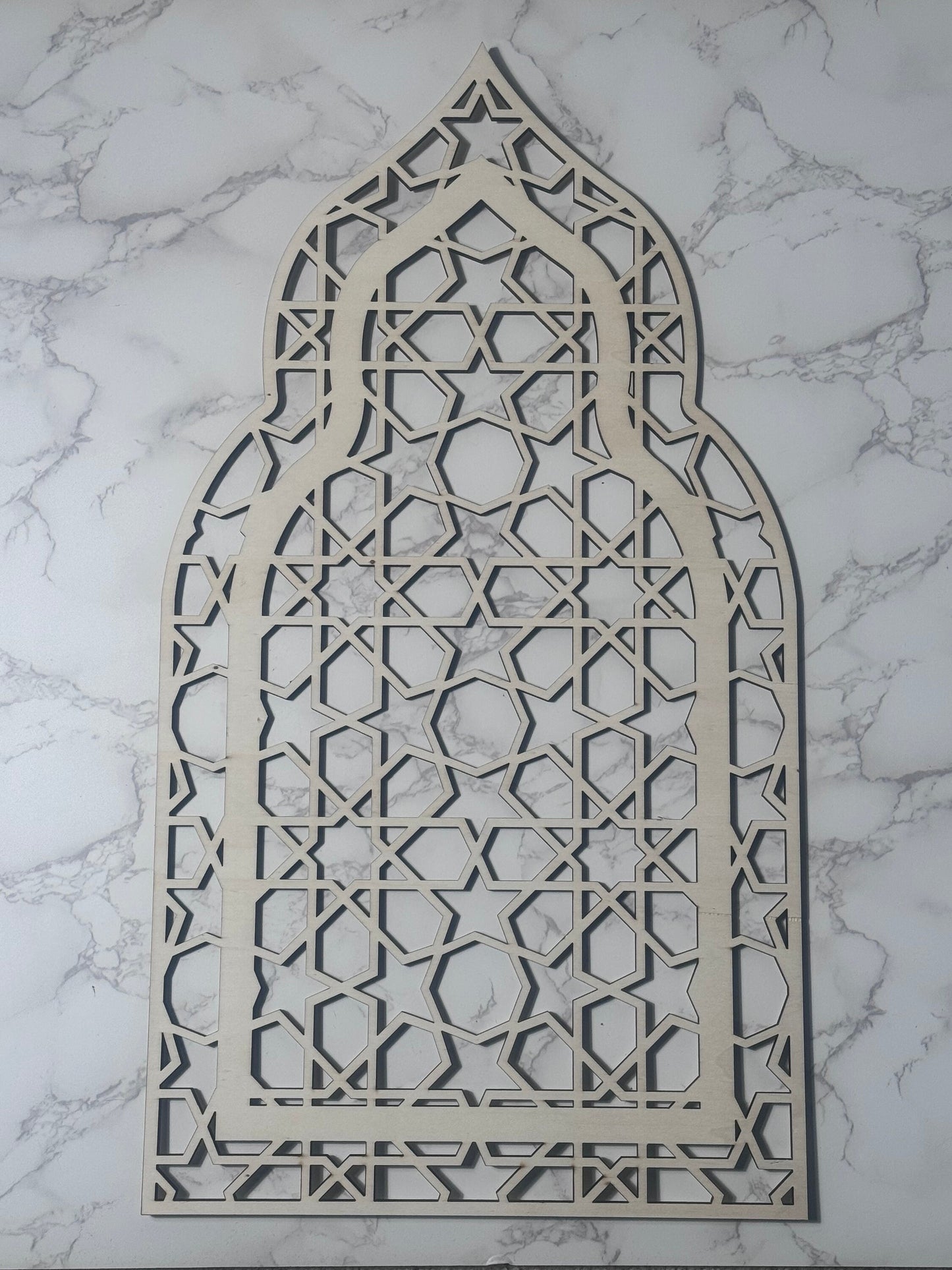 21” Mosque Door wood decor, unfinished wood. Ramadan Eid Decoration, Ramadan gift, Ramadan table decor